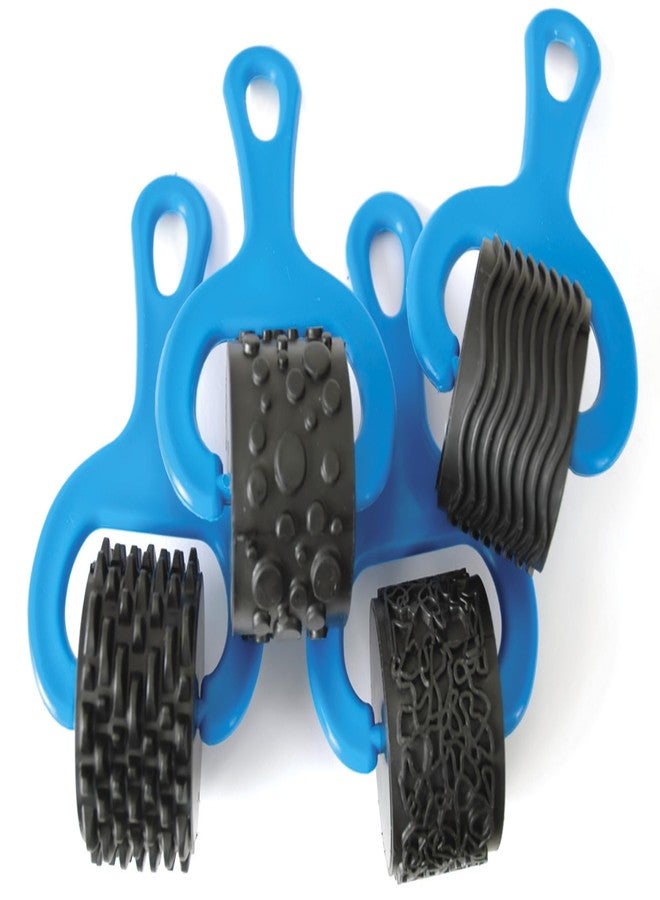 READY 2 LEARN Ready2Learn Heavy Duty Rubber/Plastic Paint and Clay Explorer Rollers, 5 x 1-1/2 Inch, Set of 4 - 410957 - Image 1